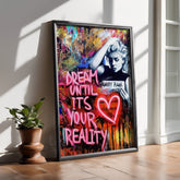 Marilyn Monroe Graffiti Pop Art | Bold Dream To Reality Print - Print
